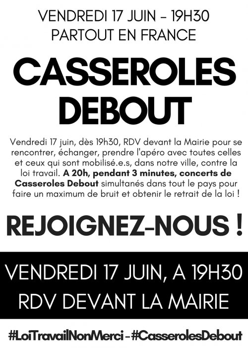 Affiche Casseroles debout