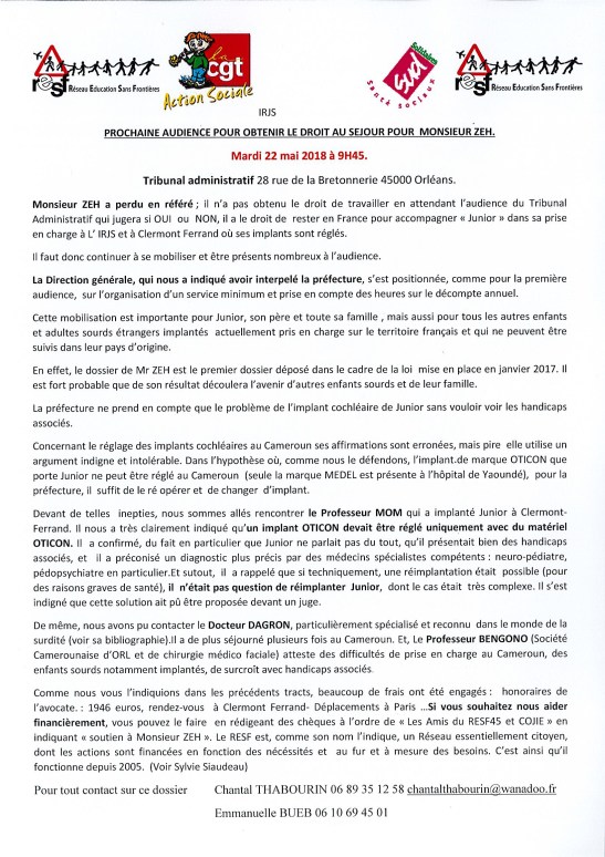 Tract appel 22 mai 2018 M