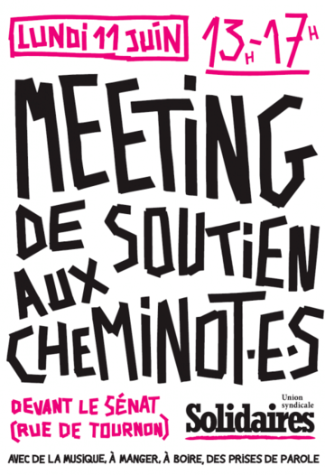 meeting de solidarité aux cheminotEs 11-06-2018