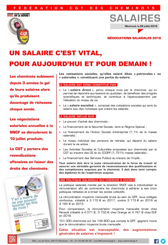 UN SALAIRE C’EST VITAL, POUR AUJOURD'HUI ET POUR DEMAIN