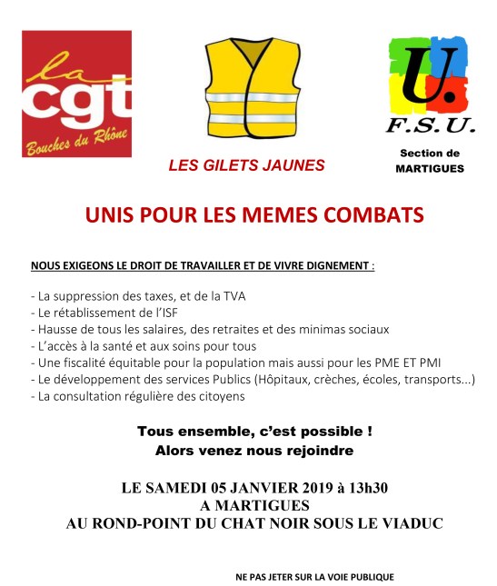 manif samedi 5 janvier