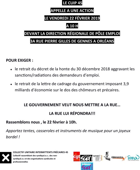 Appel CUIP 45 22 février 2019