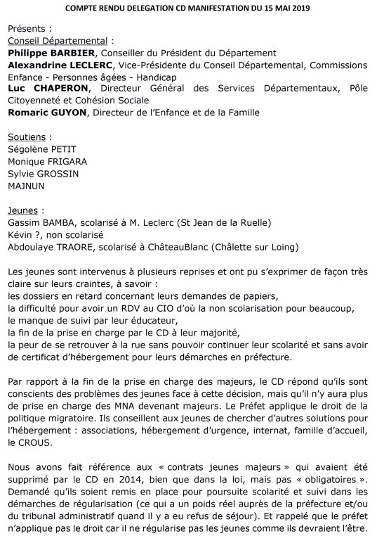COMPTE RENDU DELEGATION MANIFESTATION DU 15 MAI 2019-1