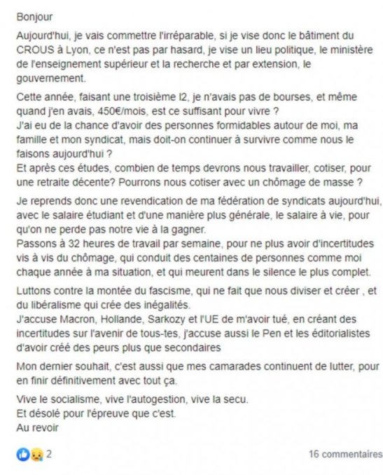 Lettre Etudiant