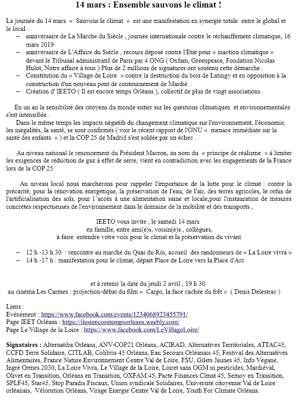 Communiqué De Presse 14 Mars