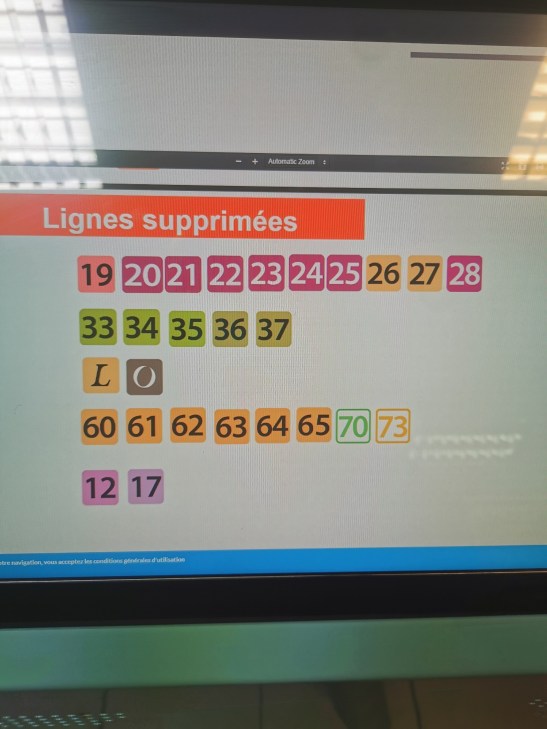 Lignes supprimées Covid-19