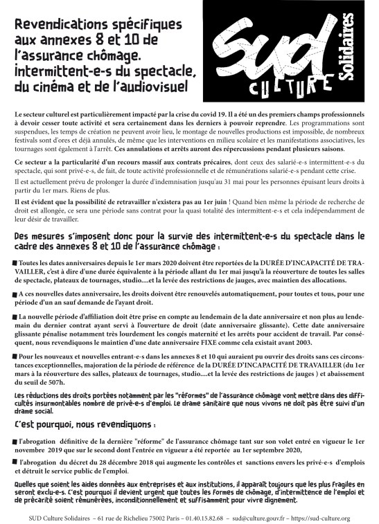 SUD Culture_revendications spcifiques aux annexes 8 et 10_24.0