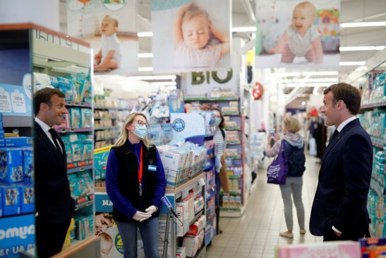 Macron au super marché